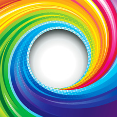 Leinwandbilder - Abstract colorful swirl circle background.