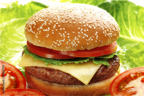 Naklejka samoprzylepna Burgera z serem