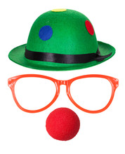Clown Hat With Glasses And Red Nose