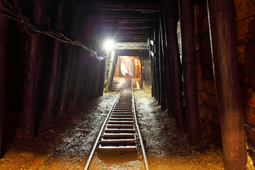 Wall Mural - Mine railway in undergroud