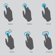 © JANNTA - touch screen gesture, interface (vector hand icons) set