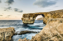 Azure Window In Gozo Island, Malta.