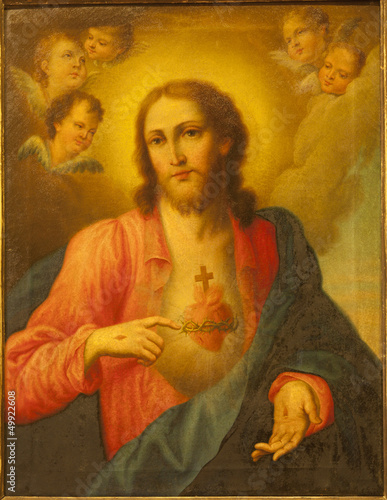  Obrazy religijne   werona-serce-jezusa-chrystusa-farba-z-kosciola-san-lorenzo