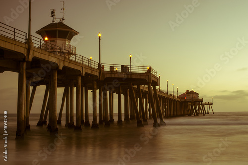 Naklejka samoprzylepna Huntington Beach Pier Sunset