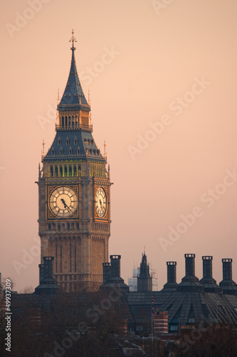 Naklejka samoprzylepna Big ben o świcie