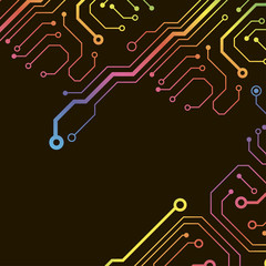 Poster - circuit board background. eps10 vector illustration