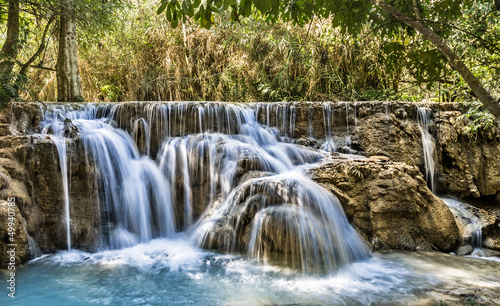 Fotoboard na płycie Kuang si falls - wodospady w luang prabang, laos