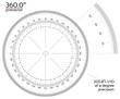 360 degree protractor 1/10 precision