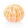 Tangerine without rind on white, clipping path included