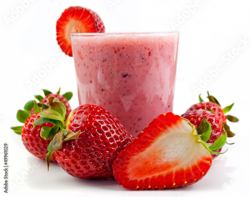Nowoczesny obraz na płótnie strawberry smoothie