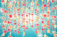 Colorful Shining Hanging Stars Background