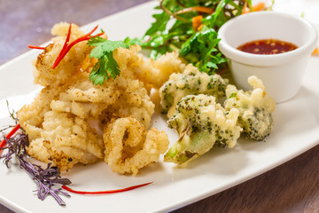 Deep fried squid