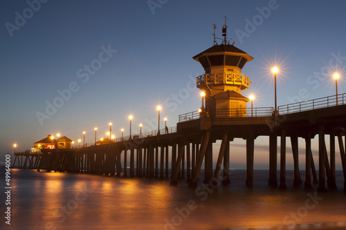 Naklejka samoprzylepna Zmierzch molo Huntington Beach