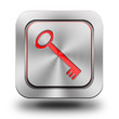 Key aluminum glossy icon, button