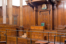 View Of Crown Court Room Inside St Georges Hall, Liverpool, UK