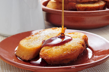 Poster - torrijas, typical spanish dessert for Lent and Easter