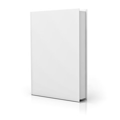 Blank book cover over white background