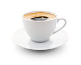 Fototapeta  - cup of coffee on white background
