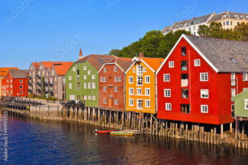 Board z aluminiowym obramowaniem Pejzaż z Trondheim, Norwegia