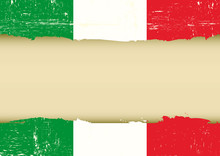 Italian Scratched Flag