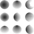 Collection of halftone spheres