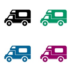 Sticker - Camping-car de couleur