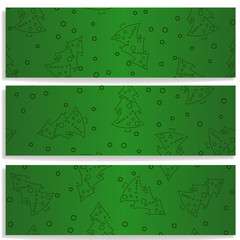 banners with christmas trees