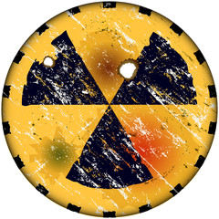 Wall Mural - radiation sign, nuclear power warning sign