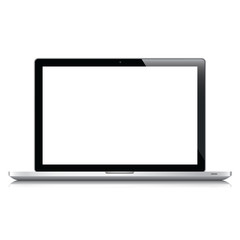 Aufkleber - Laptop with empty screen isolated on white