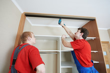 Wardrobe Joiners At Installation Work