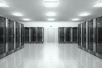 Poster - Server room in datacenter