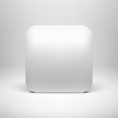 Wall Mural - technology white blank app icon template