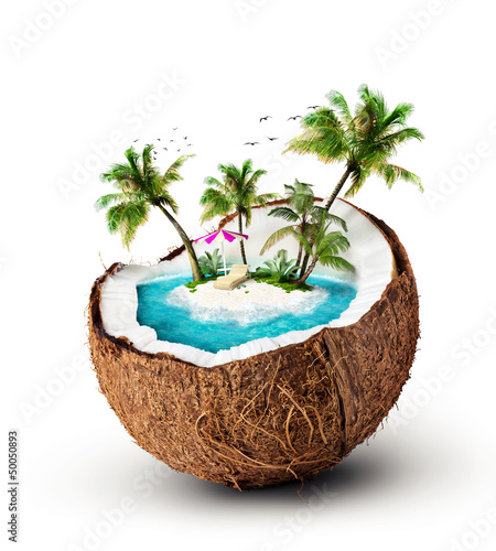 Naklejka na kafelki tropical island