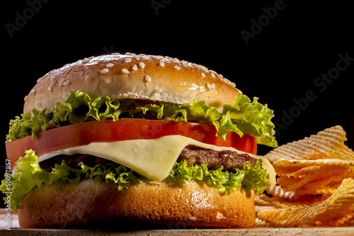 Naklejka samoprzylepna Burger