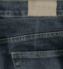 Sticker - jeans texture, label