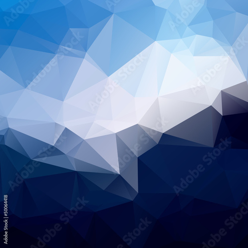Naklejka - mata magnetyczna na lodówkę Błękitne geometryczne cyfrowe niebo