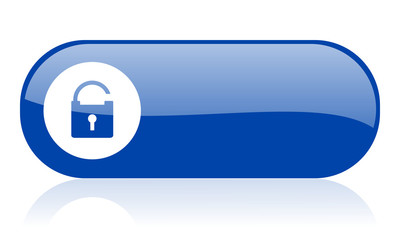 Aufkleber - padlock blue web glossy icon