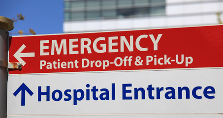 Wall Mural - hospital sign