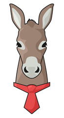 Poster - Red tie donkey