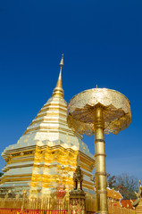 Wall Mural - Golden Buddha pagoda in Buddha Temple