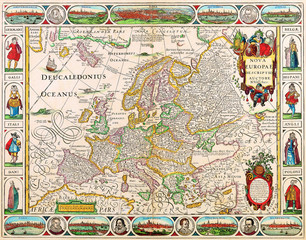 Poster - Europe old map 1658