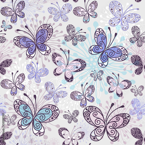 Naklejka na szybę Spring seamless pattern