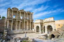 Library Of Celsus In Ephesus Ancient City, Selcuk, Turkey