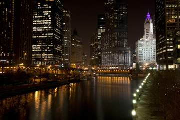 Wall Mural - Chicago from the river