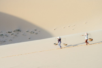 White sand dune in Mui Ne, vietnam 