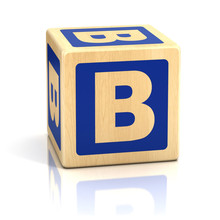 Letter B Alphabet Cubes Font