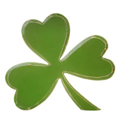 Green wooden shamrock