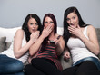 three shocked women