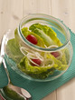 Gemischter Salat in einem Glas