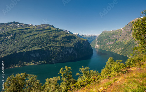 Board z aluminiowym obramowaniem Geiranger fiord, norwegia